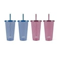 thumbnail image 2 of Thyme & Table 24oz 4-pack Color Changing Cups, Blue and Purple, 2 of 5