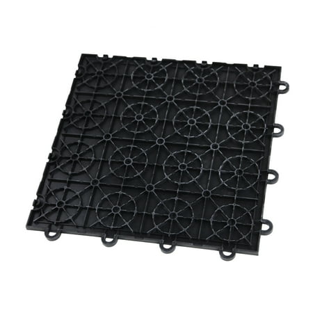 FlooringInc Diamond Nitro Motorcycle Mats, 5'x10', Black & Artic White