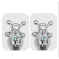 thumbnail image 4 of Juego de 2 grifos para lavabo de baño, grifos monomando para lavabo, con mango en cruz, cromo pulido brillar  Electrónica, 4 of 5