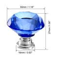 thumbnail image 2 of Unique Bargains Pull Knob, 30mm Dia Aluminum Alloy Crystal Glass Furniture Pulls Drawer Knobs Blue Silver Tone 2Pcs, 2 of 5