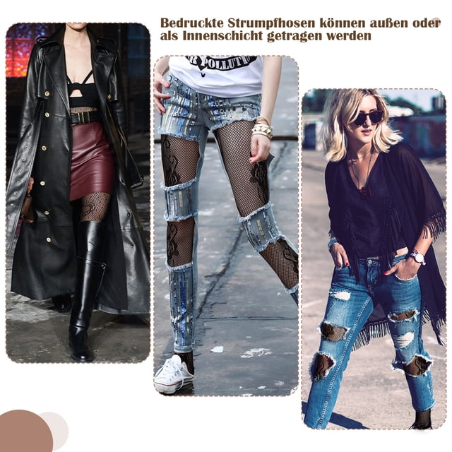 kurtrusly Collants Résille Aguichant pour Toute Occasion, Options de Coiffure Polyvalentes, Bas Résille Faciles à Entretenir 3