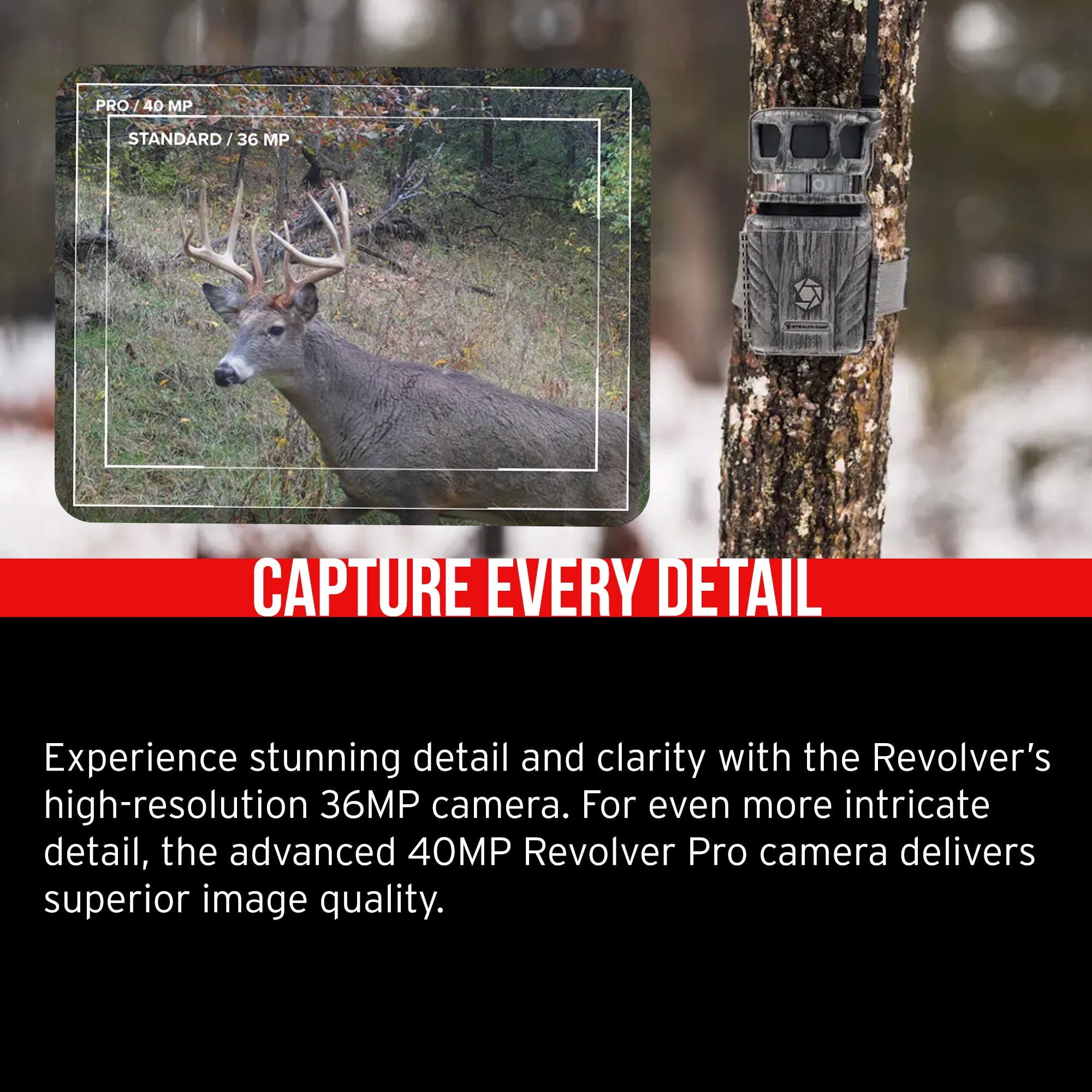 Stealth Cam Revolver 40MP Pro 360 Degree Cellular Trail Camera Bundle with Lithium Solar Power Panel, 32GB Ultra SDHC UHS-I Memory Card, and Hi-Speed SD USB 2.0 Card Reader (4 Items)