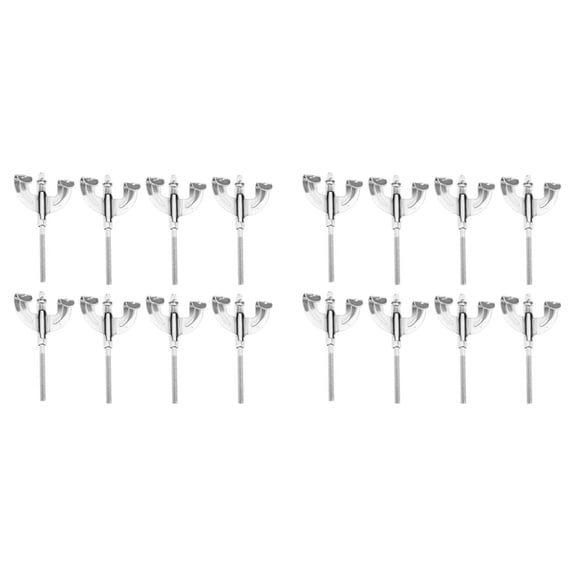 16 x Drum Claw Hook and Tension Rods-Silver