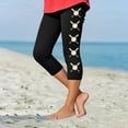 thumbnail image 2 of Fjofpr Toddler Girl Leggings 5T Toddler Kids Fashion Baesball Print Summer Leisure Yoga Sports Frenum Cropped Pants Black 5 Years, 2 of 4