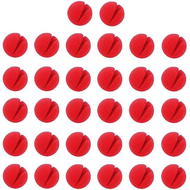 Nariz de payaso de circo roja de 2" x 2" a granel para suministros de disfraces de fiesta de Navidad