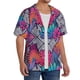 thumbnail image 2 of Fotbe Tropical Leaves Camisa Estampada de Manga Corta para Hombre, Casual de Verano, Estilo Playero, Sin Arrugas-Medium, 2 of 5