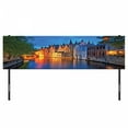 thumbnail image 3 of Medieval Headboard, Night Shot of Middle Age Building Along the River Bruges Heritage Old Town Photo, Upholstered Decorative Metal Bed Headboard with Memory Foam, King Size, Multicolor, by Ambesonne, 3 of 4