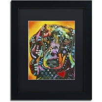 Trademark Fine Art "Brilliant Dachshund" Canvas Art by Dean Russo, Black Matte, Black Frame