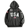 thumbnail image 4 of BOOMNY Mens Hoodies Long Sleeve Hoodie for Men Usa Flag Letter Graphic Y2K Soft Warm Pullover Hooded Sweatshirt Cozy Fall Winter Hoodies With Pocket, 4 of 4