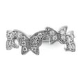thumbnail image 5 of Sterling Silver Rhodium-plated Butterfly CZ Ring, 5 of 6