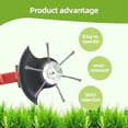 thumbnail image 4 of HUGFEGWE Universal Steel Wire Trimmer Head, String Trimmer Replacement Head, 6 Inch Unbreakable Weeds Blade Cutter for Cordless String Trimmer, Weed Eater, Metal Weed Eater Blade (3PCS-(6 AZ824-0707, 4 of 7