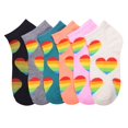 thumbnail image 1 of 6 Pairs of Mamia Women & Girls Fashion Ankle Low Cut Socks (Multi Colors and Patterns), 1 of 1