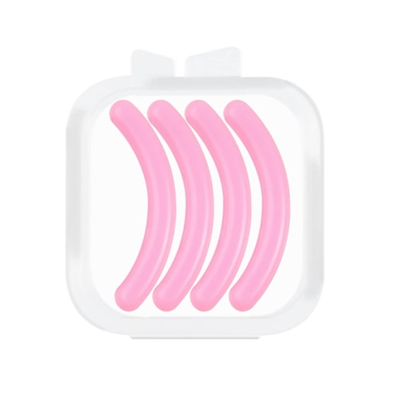 Linyer Eyelash Curler Refills Flexible Replacement Pads Rubber Solid Fine Workmanship Heavy-duty Practical Replace the Adhesive Strip Pink (Four)