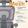 thumbnail image 3 of Mubson Silla de Oficina Premium Ultra Ergonómica de Malla Astra Gris, 3 of 7