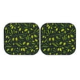 thumbnail image 3 of Uemuo Green Branch Olive Printed 2 PCS Car Windshield Sun Shade, Auto Sun Heat and UV Rays Blocker, Foldable Automotive Front Window Sunshade Protector, 3 of 7