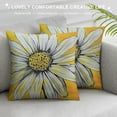 thumbnail image 3 of PHYHOO Summer Daisy Floral Pillow Covers White Petal Flower Bloom Decorative Pillow Cases Yellow Linen Cushion Case Farmhouse Home Decor for Sofa Couch Porch Outdoor, 3 of 5