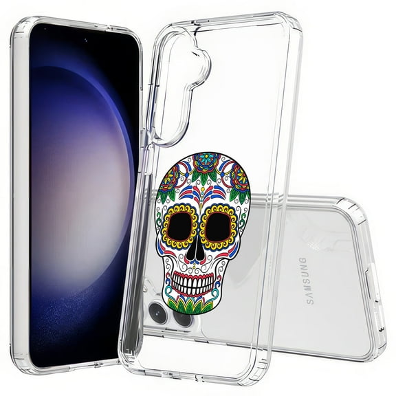 TalkingCase Slim Fit Phone Case Compatible for Samsung Galaxy S25(Not S25 Plus/Ultra), Color Sugar Skull Print, Lightweight,Flexible, USA Print