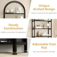 thumbnail image 5 of Huloretions 4 Tier Bookcase with Door, 71.5" Tall Arched Display Racks, Metal Frame Freestanding Bookshelves for Bedroom Living Room Home Office, 5 of 6