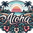 thumbnail image 6 of PIKWEEK Picnic Dining Kitchen Farmhouse Aloha Hawaii Hawaiian Hibiscus Flower Round Tablecloth White, 6 of 8