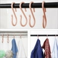 thumbnail image 4 of 4 Pack S Shape Hooks Plastic Hangers Bedroom Kitchen Bathroom for Pots and Pans Cups Cloth Hanging Pink, 4 of 4