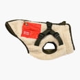 thumbnail image 3 of 51 Degrees North Jules Jacket for Dogs, Sherpa Fleece, Water-Resistant Lining, Free-Moving Harness, Pocket, For Changing Weather Conditions, Comfort, Style & Function, Beige/Olive, 32 cm (12.6 in.), 3 of 4