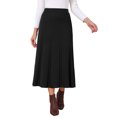 thumbnail image 4 of INSPIRE CHIC Women's Sweater A-Line Skirts Fall Winter Elastic High Waist Stretchy Ribbed Knit Midi Skirt M Black, 4 of 6