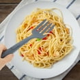 thumbnail image 5 of CIMAXIC Silicone Tongs Dark Blue Ergonomic Noodle Cooking Fork for Fruit 4Pcs, 5 of 6