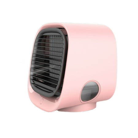 

Chicmine Mini Air Cooler Desktop Cooling Fan with 3 Speed Settings Water Tank Design Angle Adjustable Low Noise Electric Fan Air Conditioner