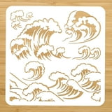 1Pc Reusable Waves Drawing Stencils Ocean Sea Wave Templates DIY Art ...