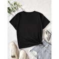 thumbnail image 3 of Summer Girls Casual Cute Bow Printed Short Sleeve T-ShirtFather's Day, Mother's Day, New Year, SprinCamisetas para mujer, lindas camisetas con estampado gráfico, de manga corta, estilo casual, para ve, 3 of 7