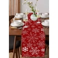thumbnail image 2 of Table Runners 90 Inches Long Dress Scarves, Red Snowflake Christmas Farmhouse Coffee/Dining/Kitchen Table Runner for Living Room, Xmas Snowflake Red 13x90 Inch, 2 of 7