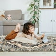 thumbnail image 4 of Dowellia Rugs for Bedroom, 3x5 Rug Ultra Soft Washable Rug, Non Slip Area Rug Indoor Entrance, Stain Resistant Rugs for Living Room Bedroom, Vintage Home Decor Area Rugs, Black, 4 of 6
