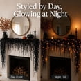 thumbnail image 5 of Halloween Fireplace Decor Set with LED Lights – Black Vine Garland for Mantel Door Frame Window Halloween Decorations Home Decor, 5 of 7