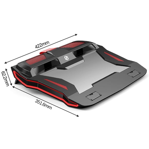 Laptop Cooler Cooling Pad Slim Portable Dual Usb 2.0 Ports Powered 2 Fans Rgb Lighting Gaming Notebook Stand 12 "-17" seitruly EL012558-00