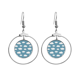 thumbnail image 1 of Nube blanca azul cielo tiempo Los pendientes cuelgan del aro de la joyería del círculo de la gota Unbranded M, 1 of 3