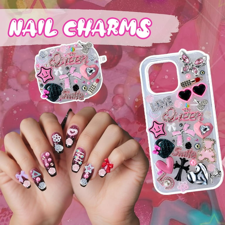 Junk Case Charms Kit, Junk Phone Case with Big Charms, Nail Bow Pearl Flatback Resin Charm for DIY Crafts - Walmart.com Junk Case Charms Kit, Junk Phone Case with Big Charms, Nail Bow Pearl Flatback Resin Charm for DIY Crafts - Walmart.com