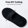 thumbnail image 4 of 10 Pairs Black Women No Show Socks, Non‑Slip Nylon Invisible Liner Socks, Thin Hidden Low Cut Boat Socks for Flats Casual Shoes, 4 of 8