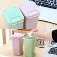 thumbnail image 3 of Unatoiry Sturdy Waste Bins With Lid - Easy To Clean And Stain Resistant Environmentally Friendly Trash Can light pink 1Set, 3 of 6