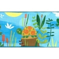 thumbnail image 1 of Dundee Deco Prepasted Wallpaper Border - Kids Blue, Green, Yellow Frogs, Turtles, 15 ft x 6 in, 1 of 5