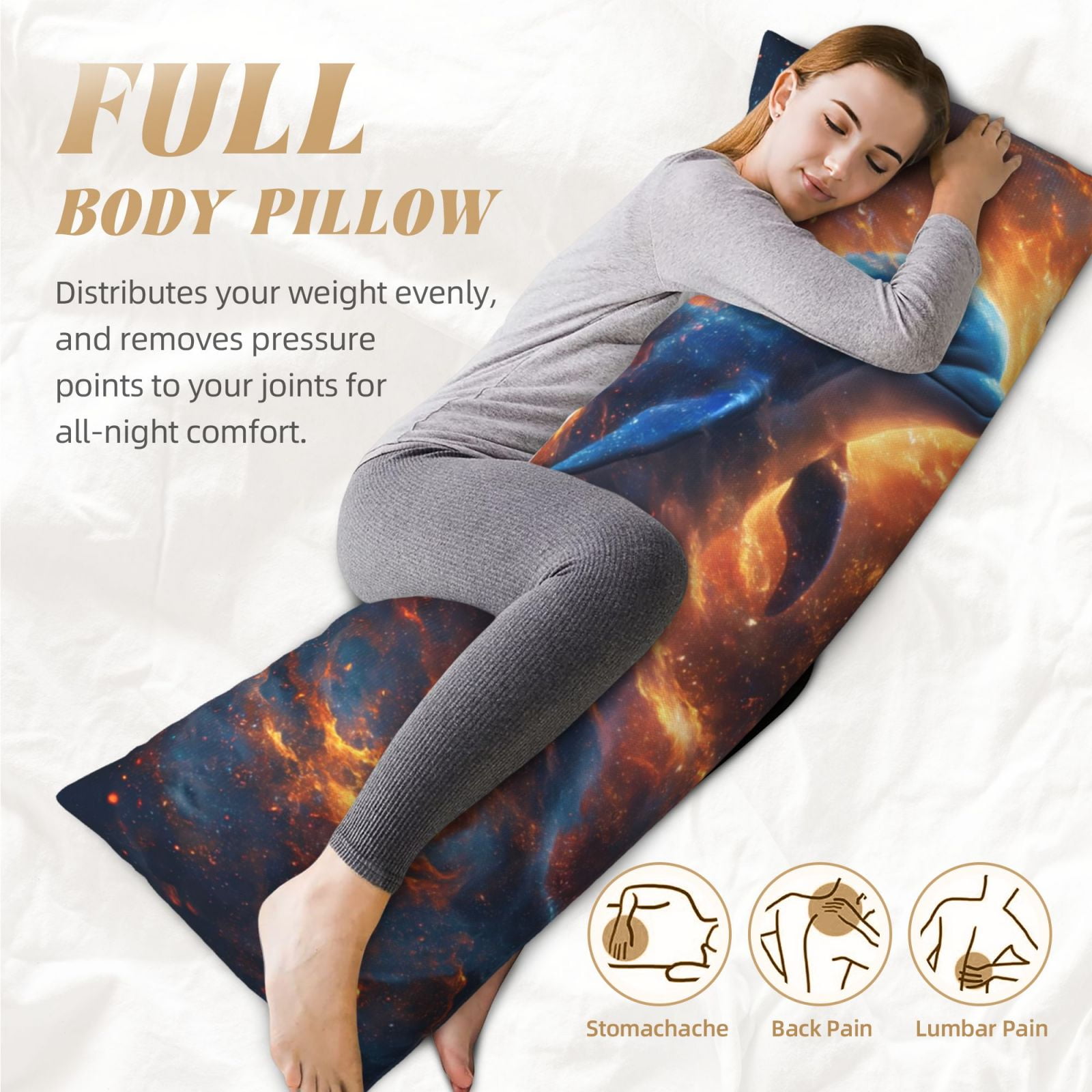 Naloa Cool Dolphin Super Soft 20x60 Body Pillow Case,Long Side Hidden Zipper（PILLOWS ARE NOT INCLUDED）