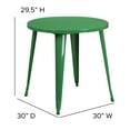 thumbnail image 3 of Emma + Oliver Commercial Grade 30" Round Green Metal Indoor-Outdoor Table, 3 of 3