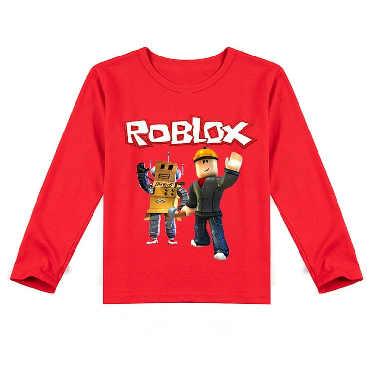 Roblox Face 1 Boy Character T-Shirt, Children Costume Shirts, Kids Outfit ~