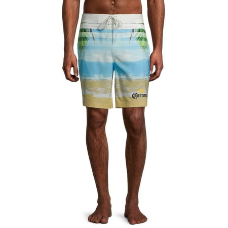 Men's and Big Men's Licensed Corona Out of Office Boardshorts, up to Size 3XL