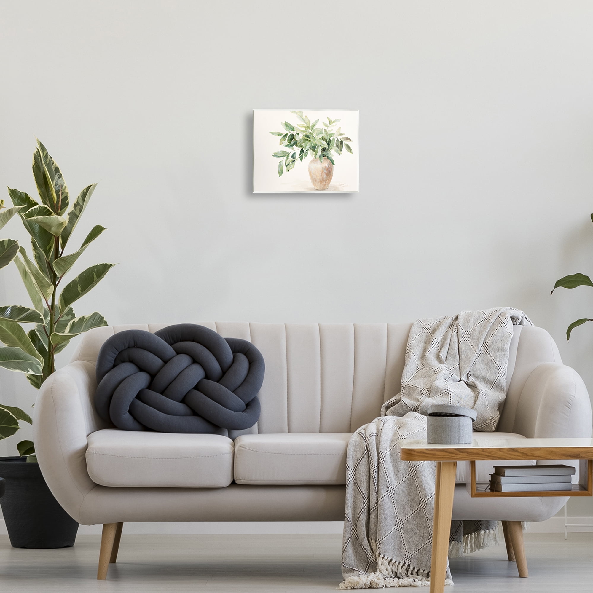 Stupell Industries Ivy Potted Plant Botanical & Floral Painting Unframed Art Print Wall Art, 14 x 11