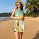 thumbnail image 3 of Easygdp Starfish And Seashell On The Beach para Vestido Transpirable de Mujer, Vestido Suelto de Manga Corta con Pliegues y Bolsillos para el Verano, 3 of 7
