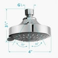 Shower Head High Pressure 4 Inch 5setting Adjustable Shower Head Top