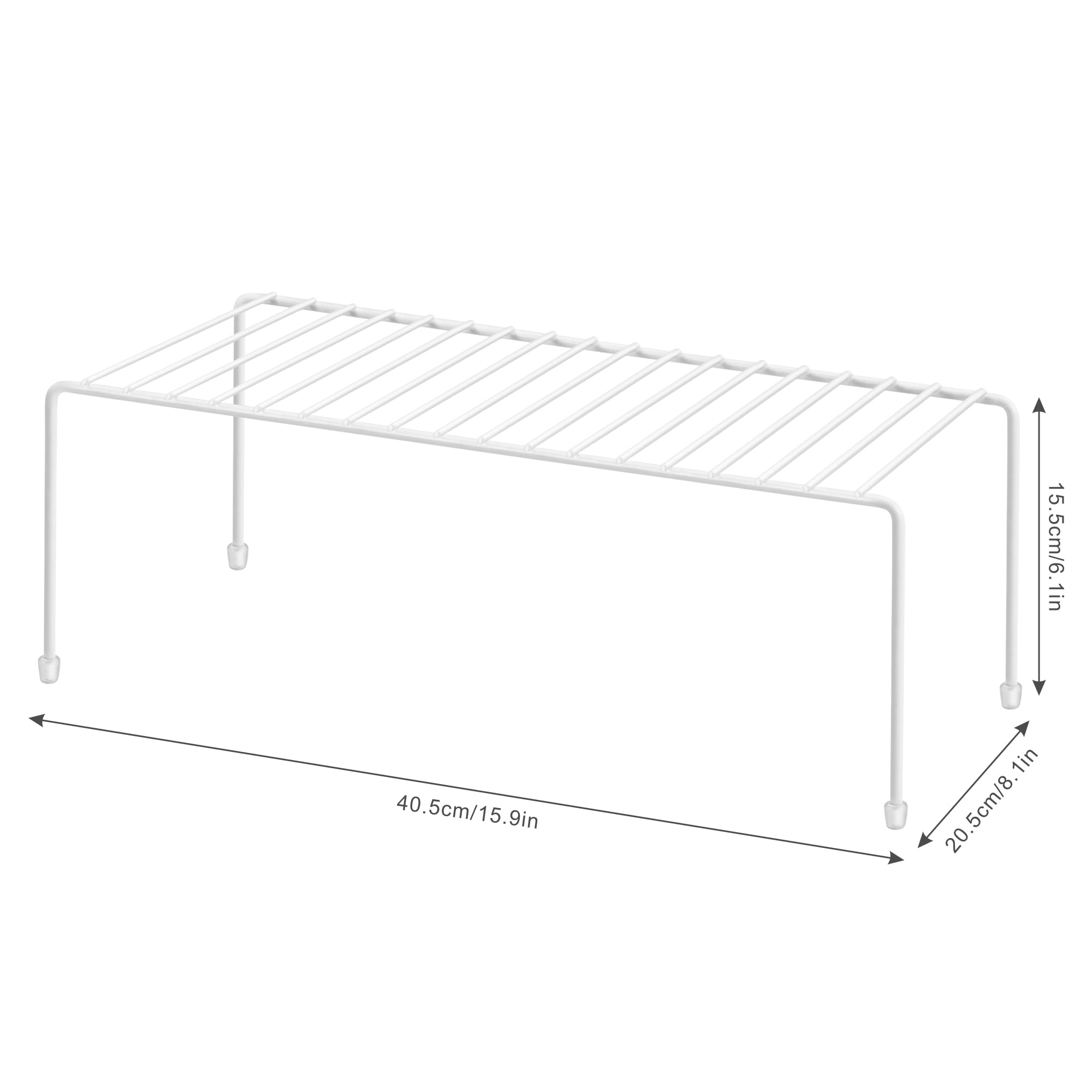 ROFAY 4-Shelf Kitchen Cupboard Shelf Organizers Value Pack, White, 4 Count