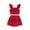Red, variant on Bxsruta Baby Girl Clothes, Girls' Solid Color Bow Sleeveless Top Half Body Pants Skirt Two-piece Set