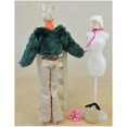 thumbnail image 3 of 7pcs  de felpa pantalones sombrero ropa traje traje casual para muñeca de 30 cm vestir Zulema Trajes de muñeca con zapatos, 3 of 8