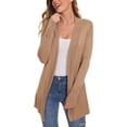 thumbnail image 2 of Oksale Mid Length Cardigan for Women with Button Decor Comfy Long Sleeve Cardigans Open Front Sweaters Slouchy Ladies Fashion Outfits Brown S, 2 of 3
